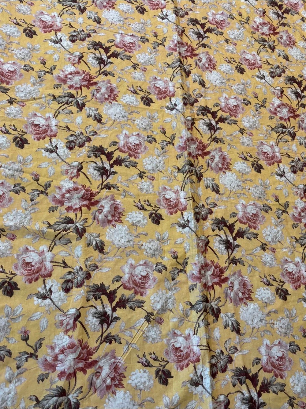 Pottery Barn Ansley Yellow Floral Duvet Cover Queen cozy cottage
